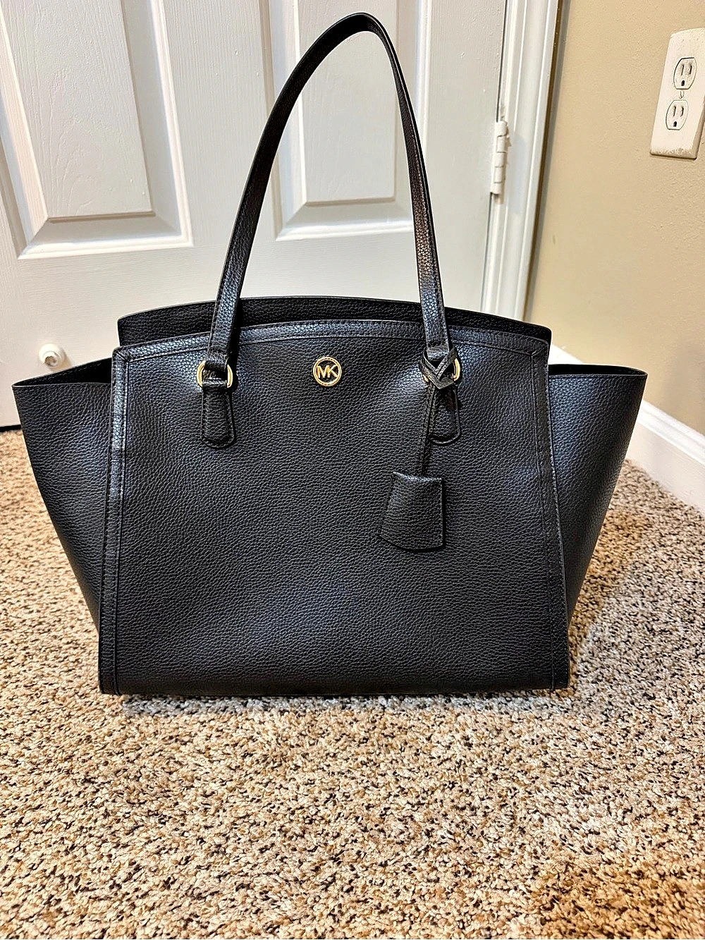 Michael Kors Mercer Gallery Medium Center Zip Tote Black